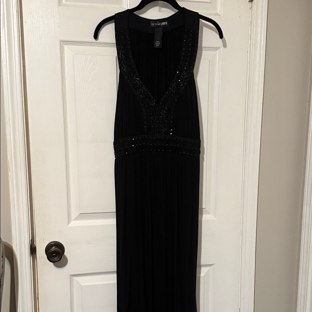 Lane Bryant Black Embellished Maxi Dress
